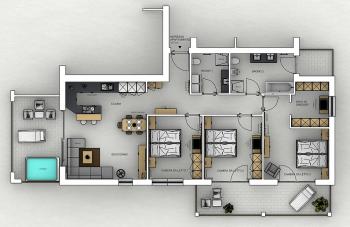 Nuovo: Tipo 16 – Three Bedroom Panorama Suite con terrazza e idromassaggio